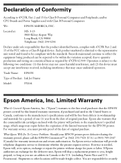 Epson Stylus C60 Warranty Statement