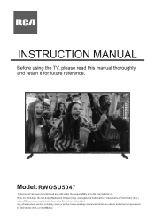 RCA RWOSU5047 English Manual