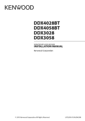 Kenwood DDX4058BT User Manual