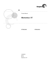 Seagate Momentus XT Momentus XT (Gen2) Product Manual
