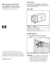 HP Xw460c HP Active Cool Fan Installation Instructions for HP BladeSystem c-Class Enclosures