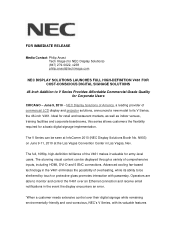 NEC V421 V461 : press release