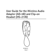 Nokia Wireless Clip-on Headset HS-21W User Guide