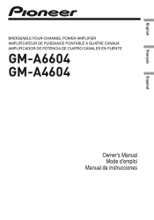 Pioneer GM-A4604 Owner's Manual