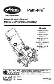 Ariens Path-Pro 208EC Owners Manual
