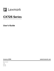 Lexmark CX725 User Guide