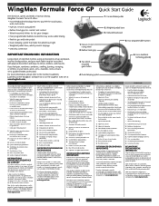 Logitech 9603204-0403 Wingman Force Racing Wheel Manual
