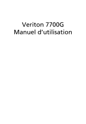 Acer Veriton 7700G Veriton 7700G User's Guide FR
