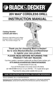 Black & Decker LDX220C Type 1 Manual - LDX220