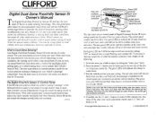 Clifford Digital Dual Zone Proximity Sensor 3 Owners Guide