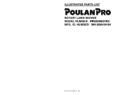 Poulan PR550N21R3 Parts List