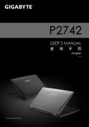 Gigabyte P2742G Manual