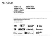 Kenwood DDX9016S Operation Manual