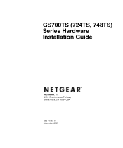 Netgear GS724TS GS7xxTS Hardware manual