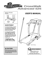 ProForm Crosswalk Advanced 525 Treadmill Manual