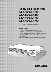 Casio XJ-S53 Owners Manual