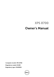 Dell XPS 8700 Manual