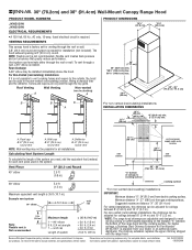 Jenn-Air JXW5036WS Dimension Guide