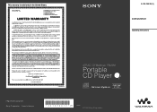 Sony D-NF420PS Operating Instructions