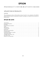 Epson TM-U590 TM-U590 Product Information Guide