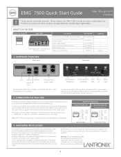 Lantronix EMG 7500 EMG7500 Quick Start Guide