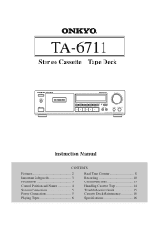 Onkyo TA-6711 Instruction Manual