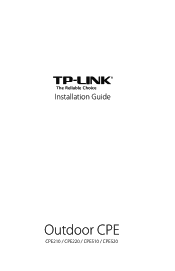 TP-Link CPE220 CPE520 V1.1 Installation Guide