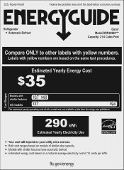 Dacor DRR36 Energy Guide - US