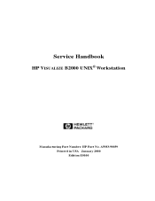 HP c3700 hp Visualize b2000 UNIX workstation service handbook (a5983-90039)