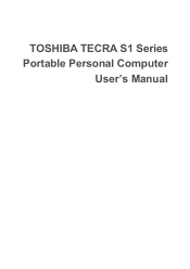 Toshiba Tecra S1 User Manual