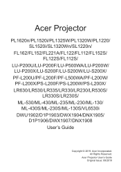 Acer SL1320Wn User Manual