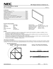 NEC X401S Installation Guide