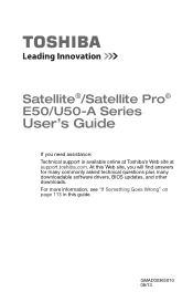 Toshiba Satellite E55 User Guide