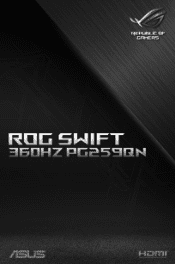 Asus ROG Swift 360Hz PG259QN PG259QN Series User Guide