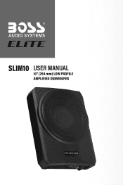 Boss Audio SLIM10 User Manual