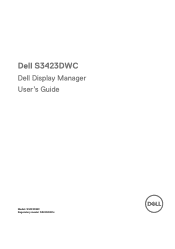Dell S3423DWC Monitor Display Manager Users Guide