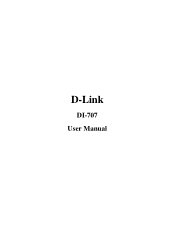 D-Link DI-707 User Manual
