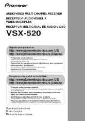 Pioneer VSX-520-K Owner's Manual