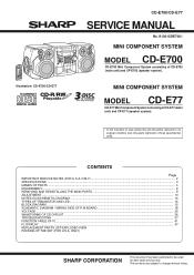 Sharp CD-E700 Service Manual