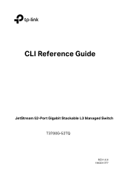 TP-Link T3700G-52TQ T3700G-52TQUN V1 CLI Reference Guide Guide
