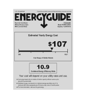 Frigidaire FHWW122WCE Energy Guide