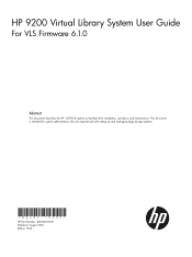 HP StorageWorks VLS9000 VLS9200 user guide (BW402-10009, August 2012)