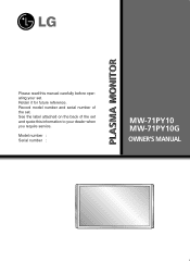 LG MW-71PY10 Owners Manual