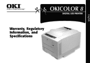 Oki OKICOLOR8 Warranty Booklet for the OKICOLOR 8 Series