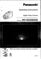 Panasonic NV-GS400 Operating Instructions