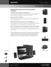 Sony VGC-RB43 Marketing Specifications