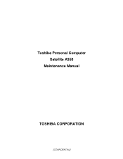 Toshiba Satellite A355-S6931 Maintenance Manual