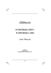 ASRock K10N78hSLI-WiFi User Manual