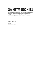 Gigabyte GA-H67M-UD2H-B3 Manual