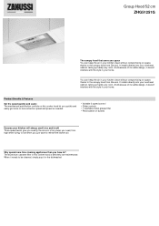 Zanussi ZHG51251G Specification Sheet